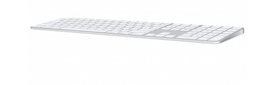 Apple Magic toetsenbord Universeel USB + Bluetooth Russisch Aluminium, Wit