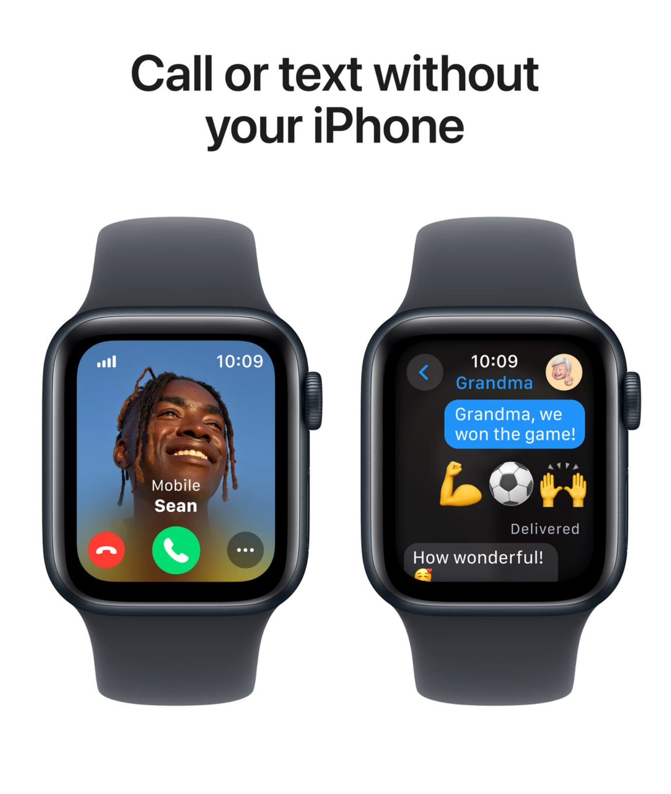 Apple Watch SE (2025) Cellular 40mm Midnight Sportband S/M