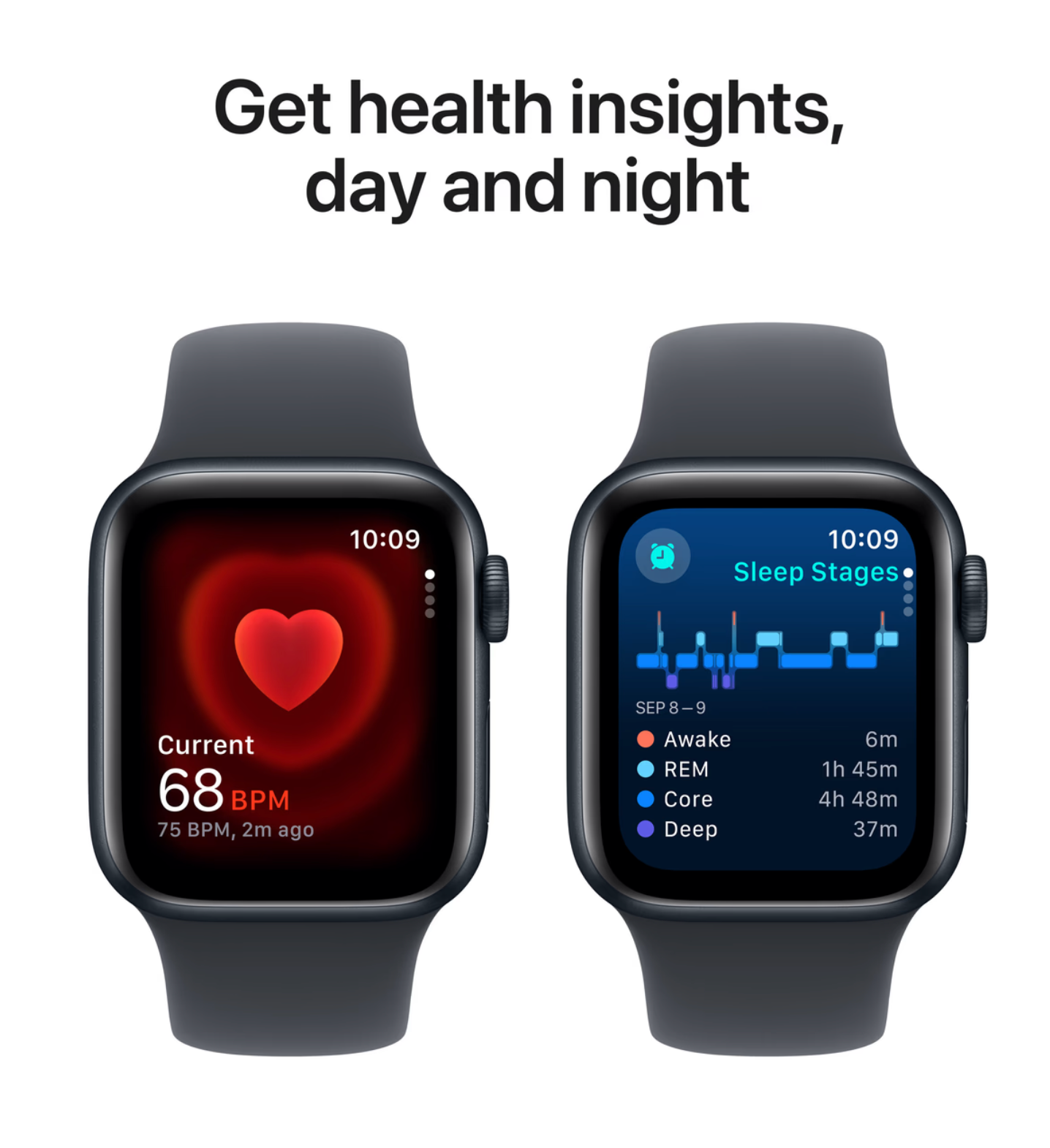 Apple Watch SE (2025) Cellular 40mm Midnight Sportband S/M