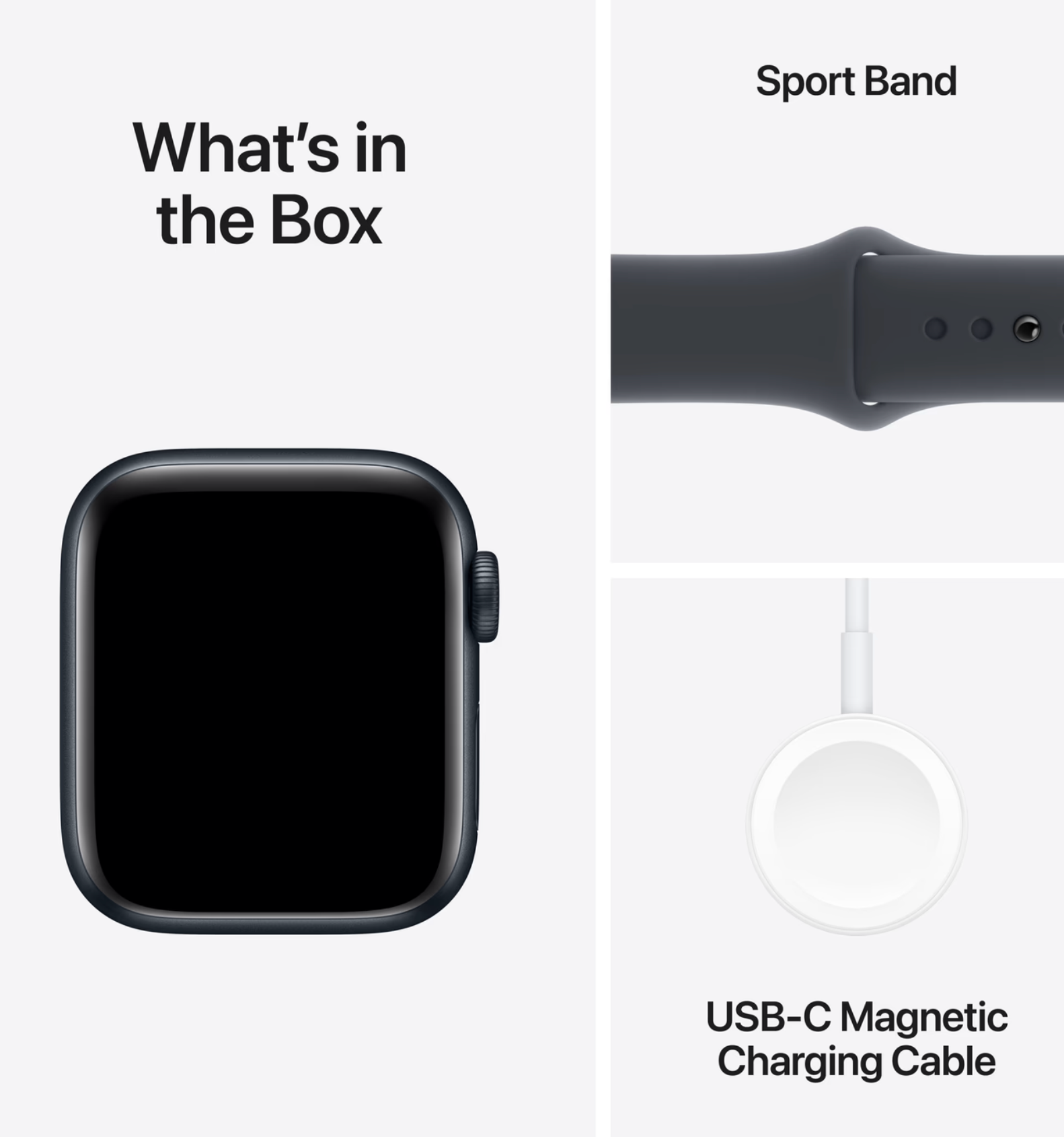 Apple Watch SE (2025) Cellular 40mm Midnight Sportband S/M