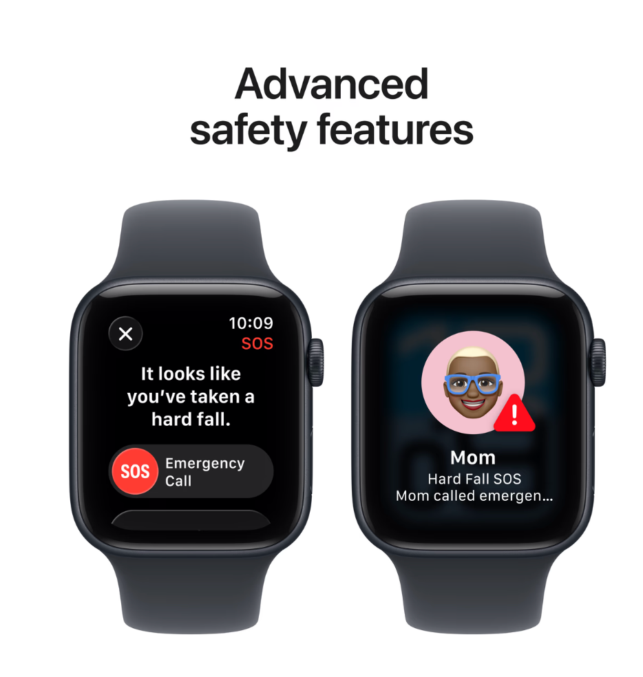 Apple Watch SE (2025) 44mm Midnight Sportband M/L