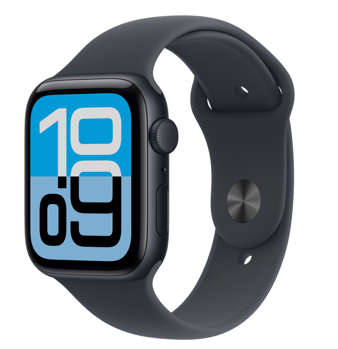 Apple Watch SE (2025) 44mm Midnight Sportband M/L