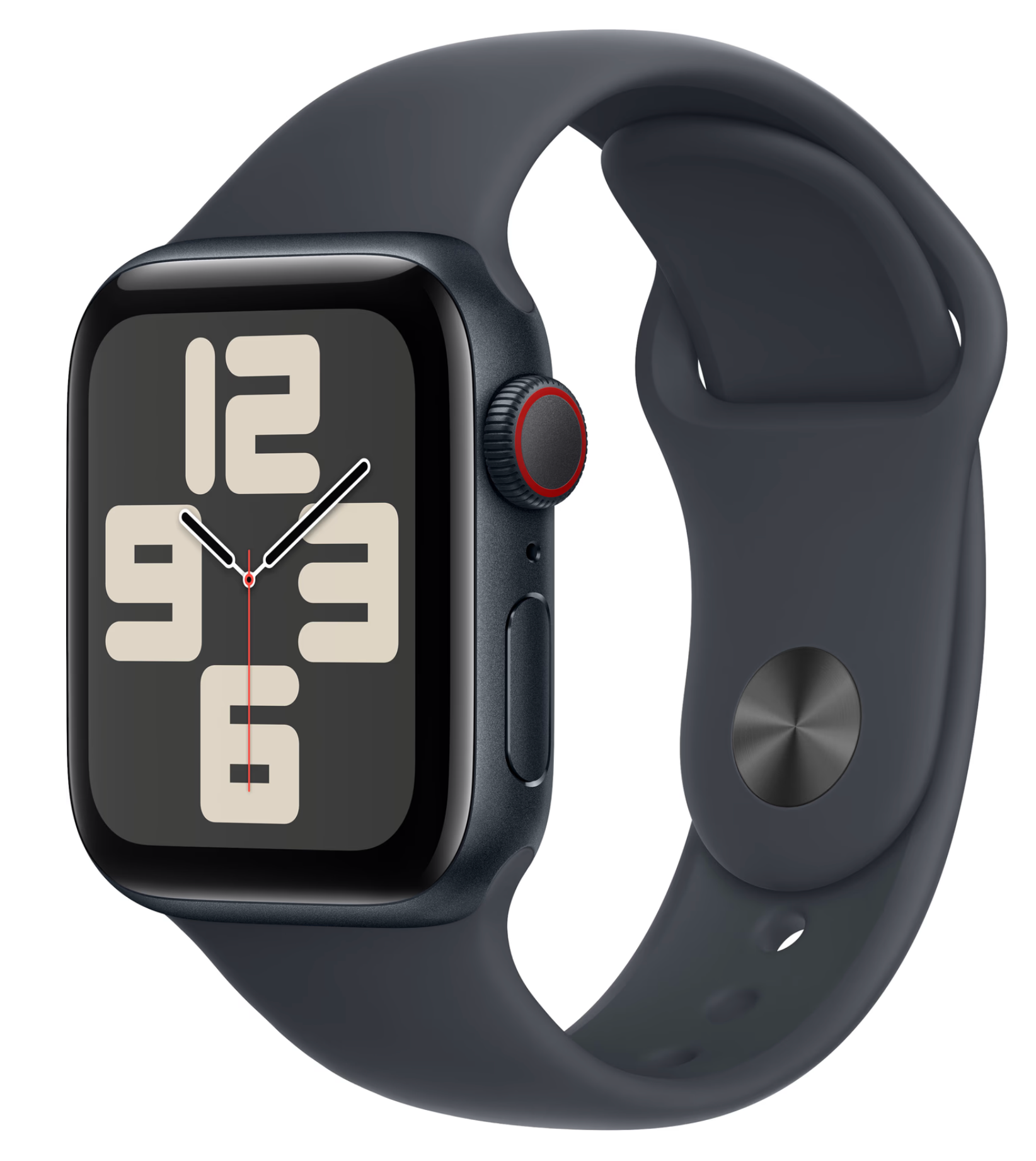 Apple Watch SE (2025) Cellular 40mm Midnight Sportband S/M