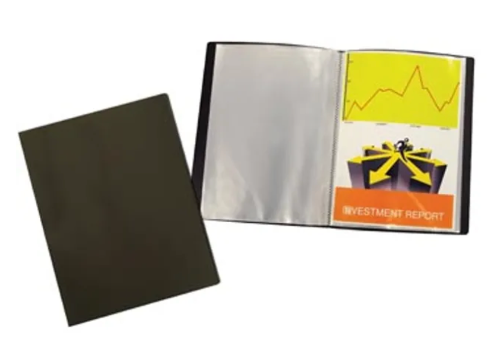 Showalbum, A4, 40 tassen, zwart