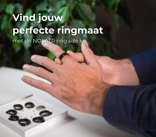 NOLATR Smart Ring NEX Silver Size 8