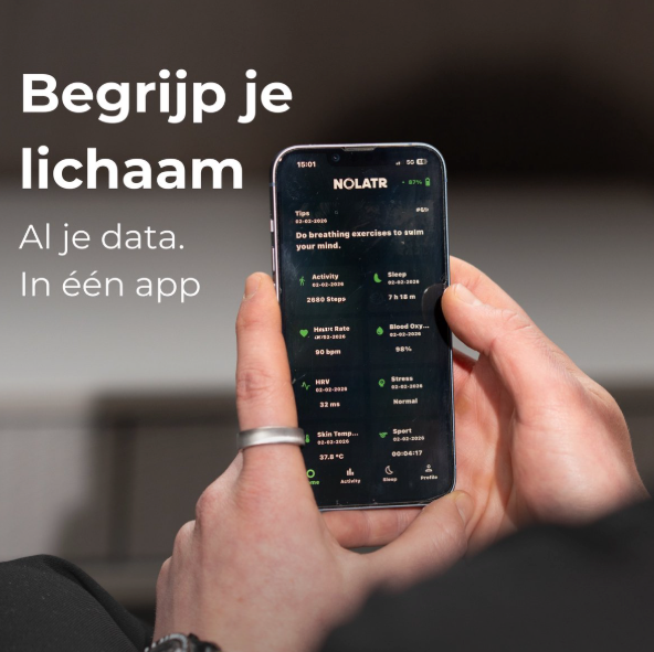 NOLATR Smart Ring NEX Silver Size 10