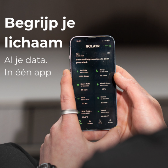 NOLATR Smart Ring NEX Silver Size 12