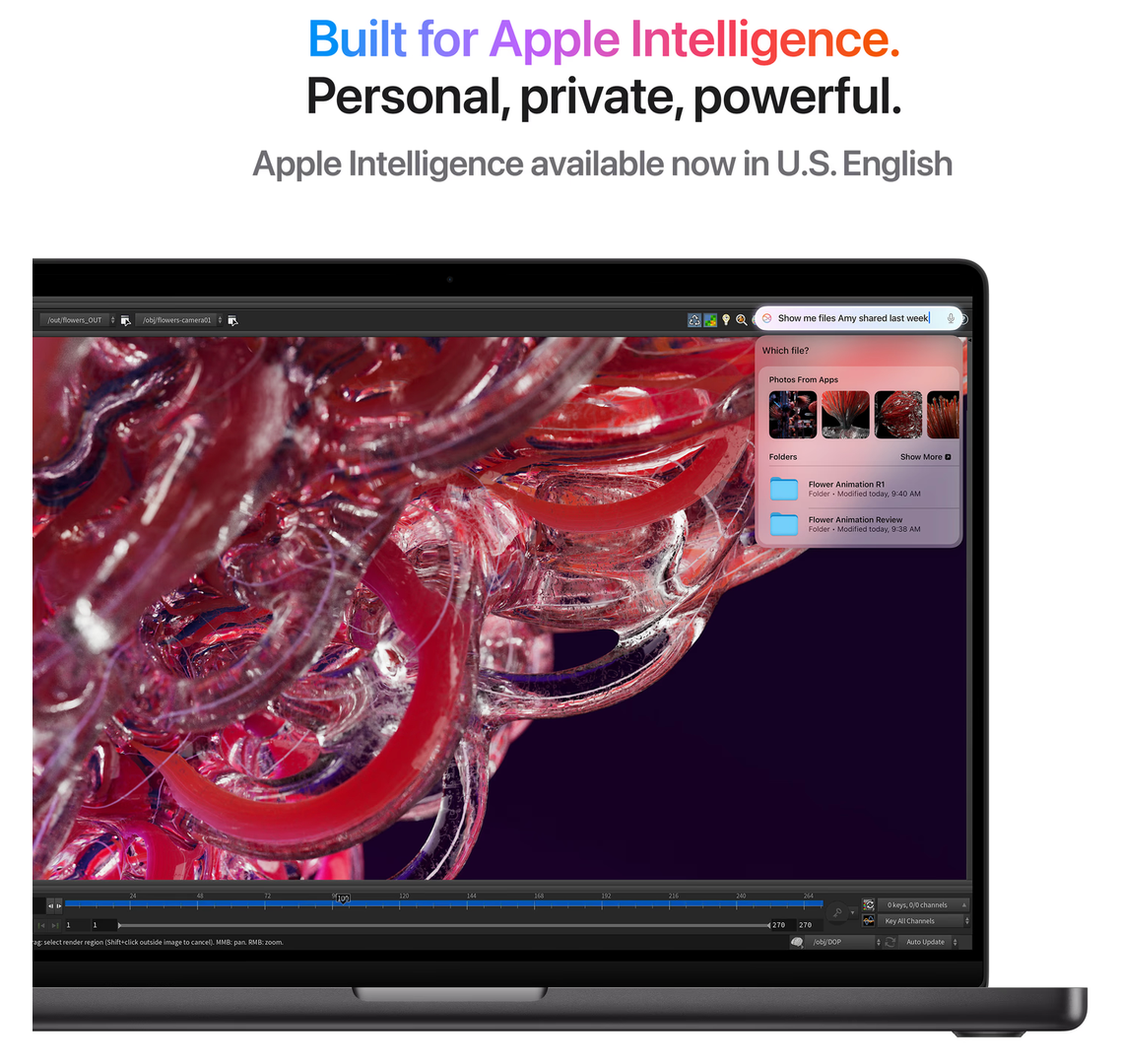 Apple MacBook Pro 14 inch (2024) M4 (10 core CPU/10 core GPU) 16GB/1TB Spacezwart QWERTY