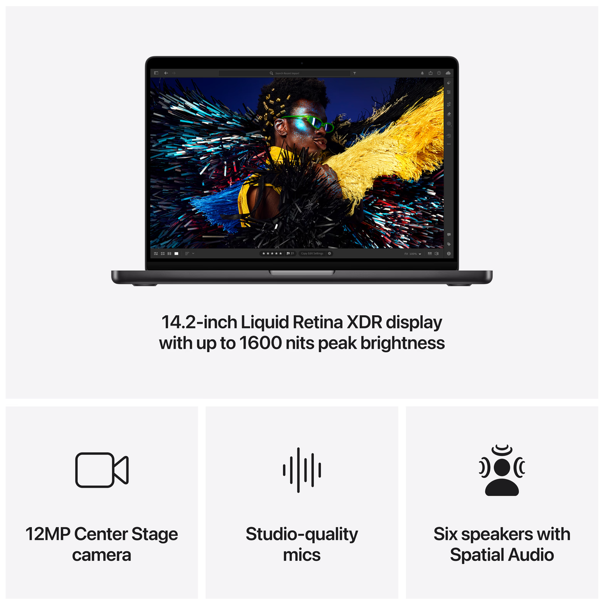Apple MacBook Pro 14 inch (2024) M4 (10 core CPU/10 core GPU) 16GB/1TB Spacezwart QWERTY