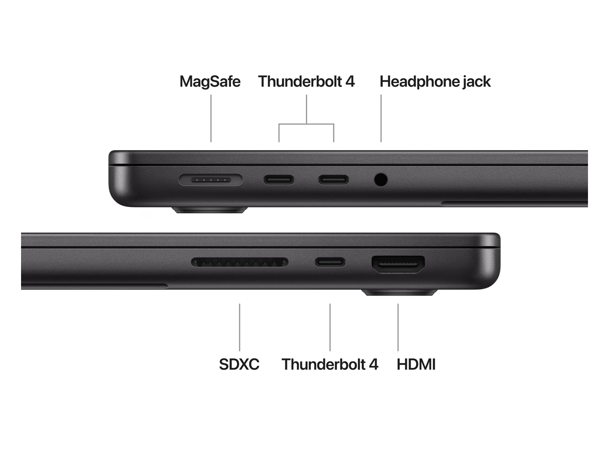 Apple MacBook Pro 14 inch (2024) M4 (10 core CPU/10 core GPU) 16GB/1TB Spacezwart QWERTY