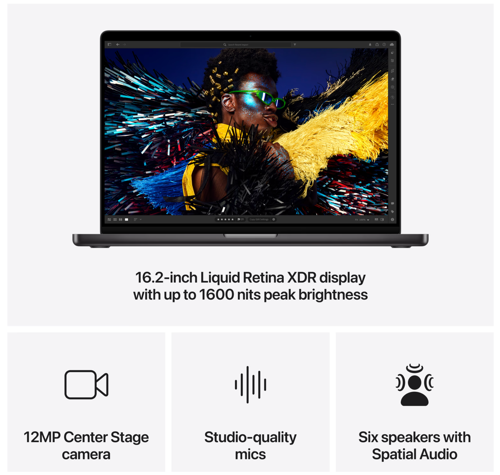 Apple MacBook Pro 16 inch (2024) M4 Max 128 GB 8 TB SSD Wi-Fi 6E (802.11ax) macOS Sequoia Zwart QWERTY