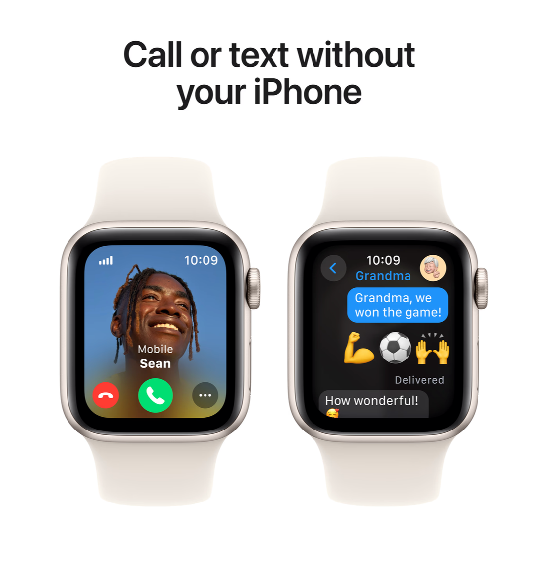 Apple Watch SE (2024) 4G 40mm Starlight Sportband S/M