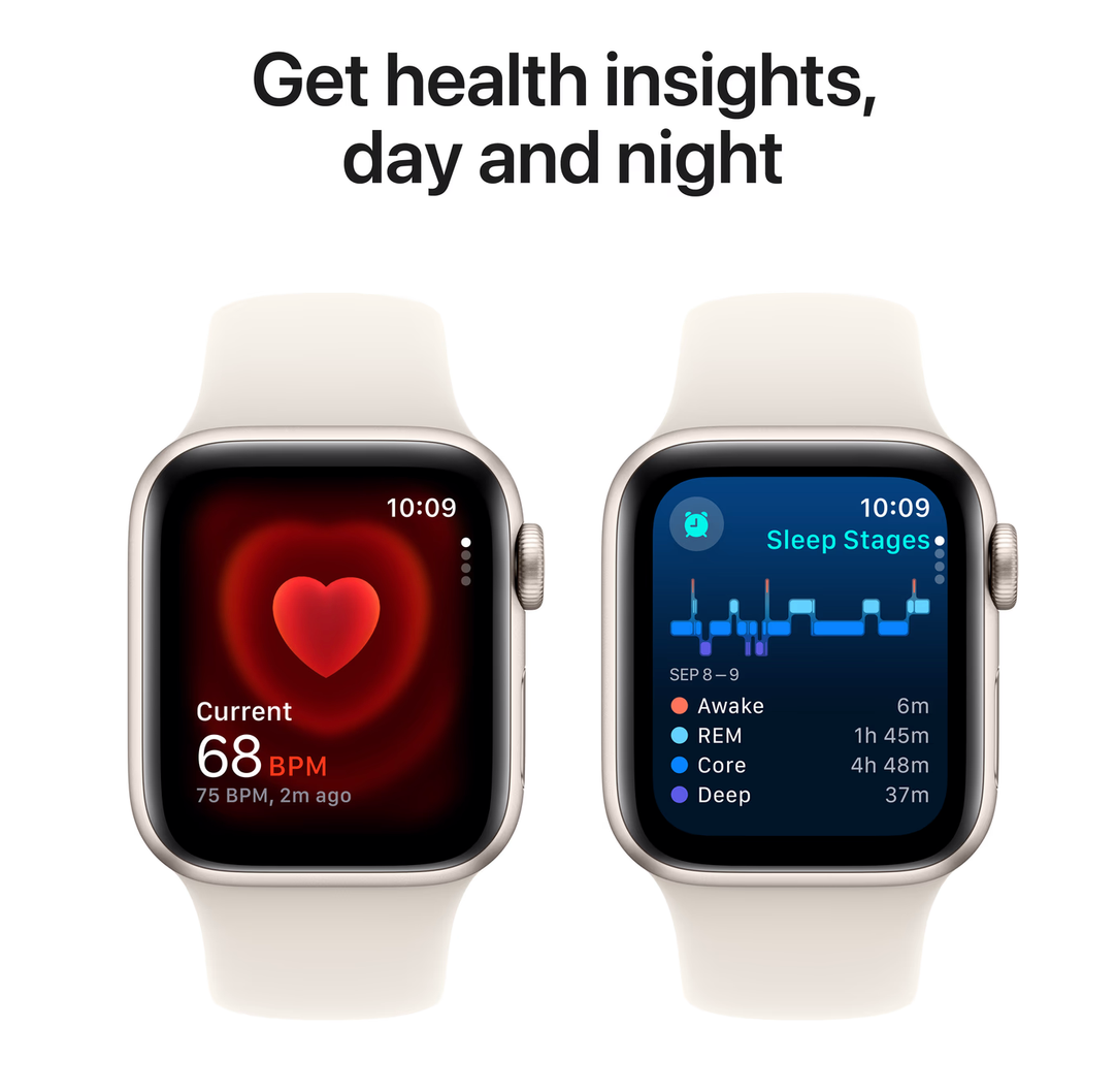 Apple Watch SE (2024) 4G 40mm Starlight Sportband S/M