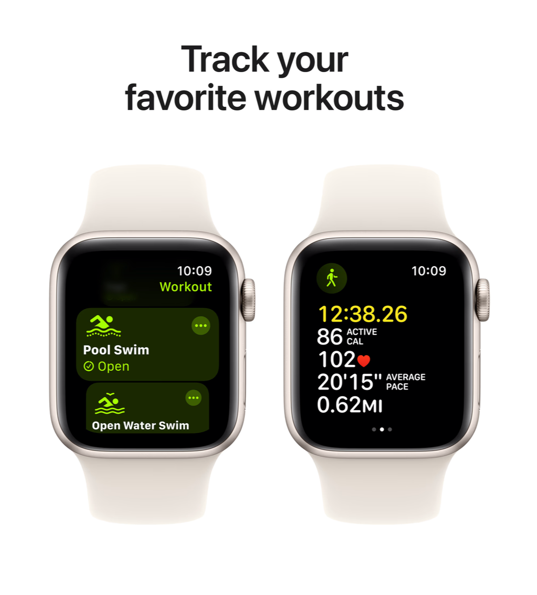 Apple Watch SE (2024) 4G 40mm Starlight Sportband S/M