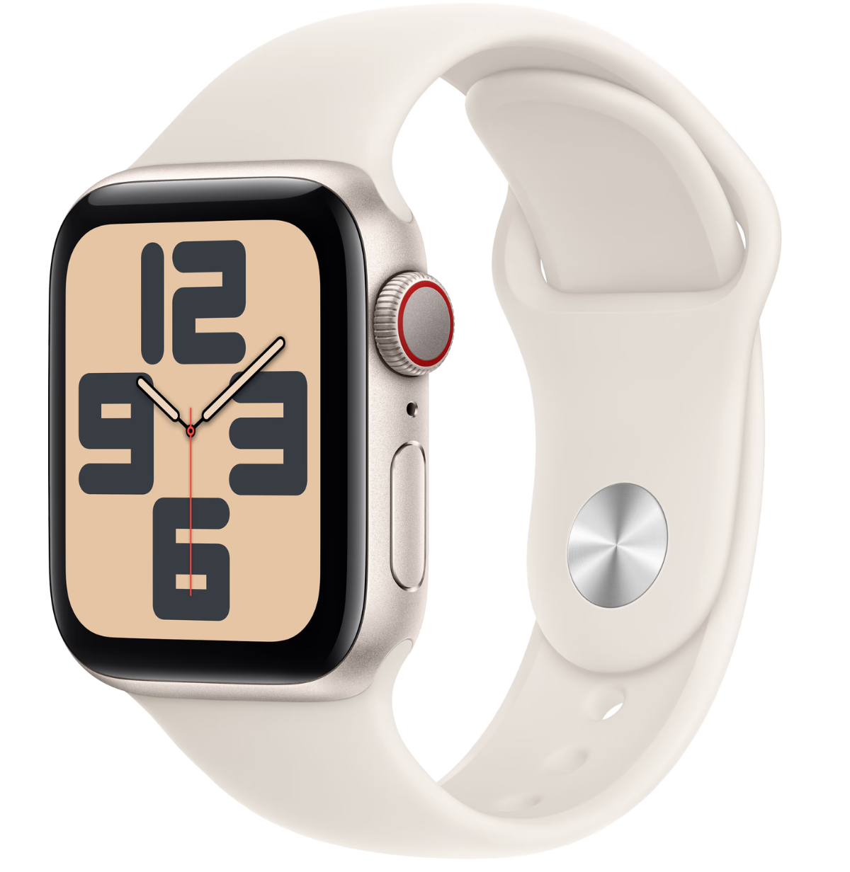 Apple Watch SE (2024) 4G 40mm Starlight Sportband S/M