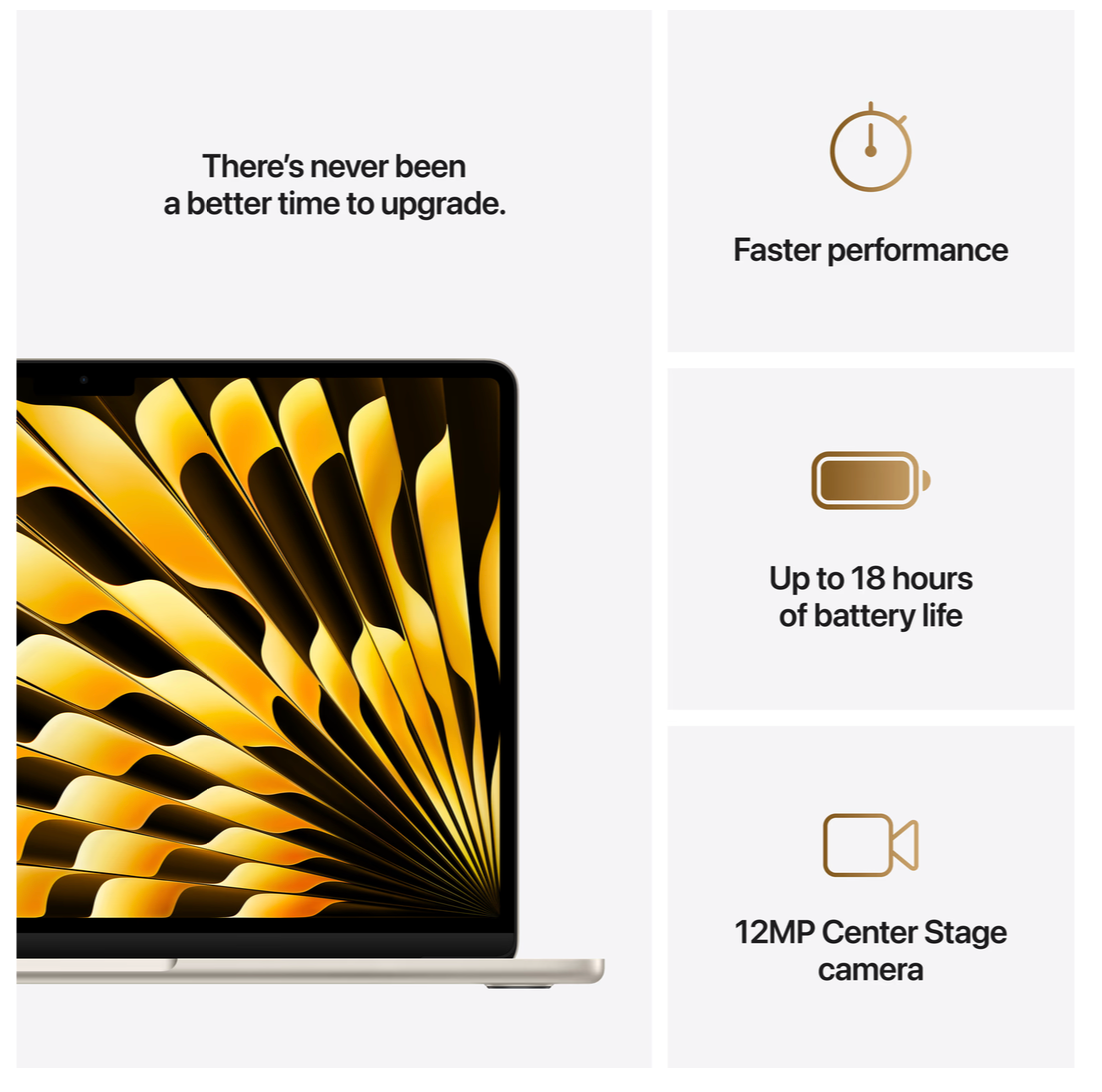 Apple MacBook Air 13 inch (2025) M4 (10 CPU/10 GPU) 16GB/512GB Sterrenlicht QWERTY