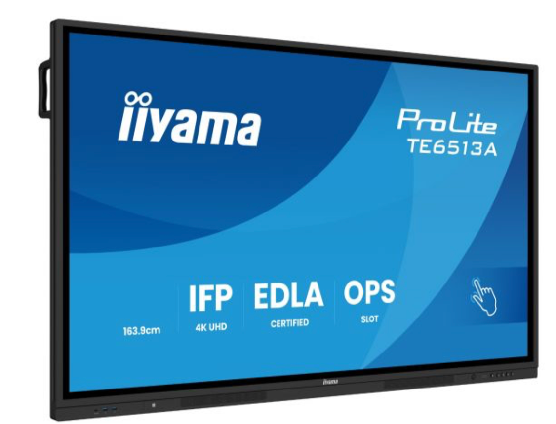 iiyama TE6513A-B1AG beeldkrant Interactief flatscreen 163,8 cm (64.5") Wifi 450 cd/m² 4K Ultra HD Zwart Touchscreen Type processor Android 18/7