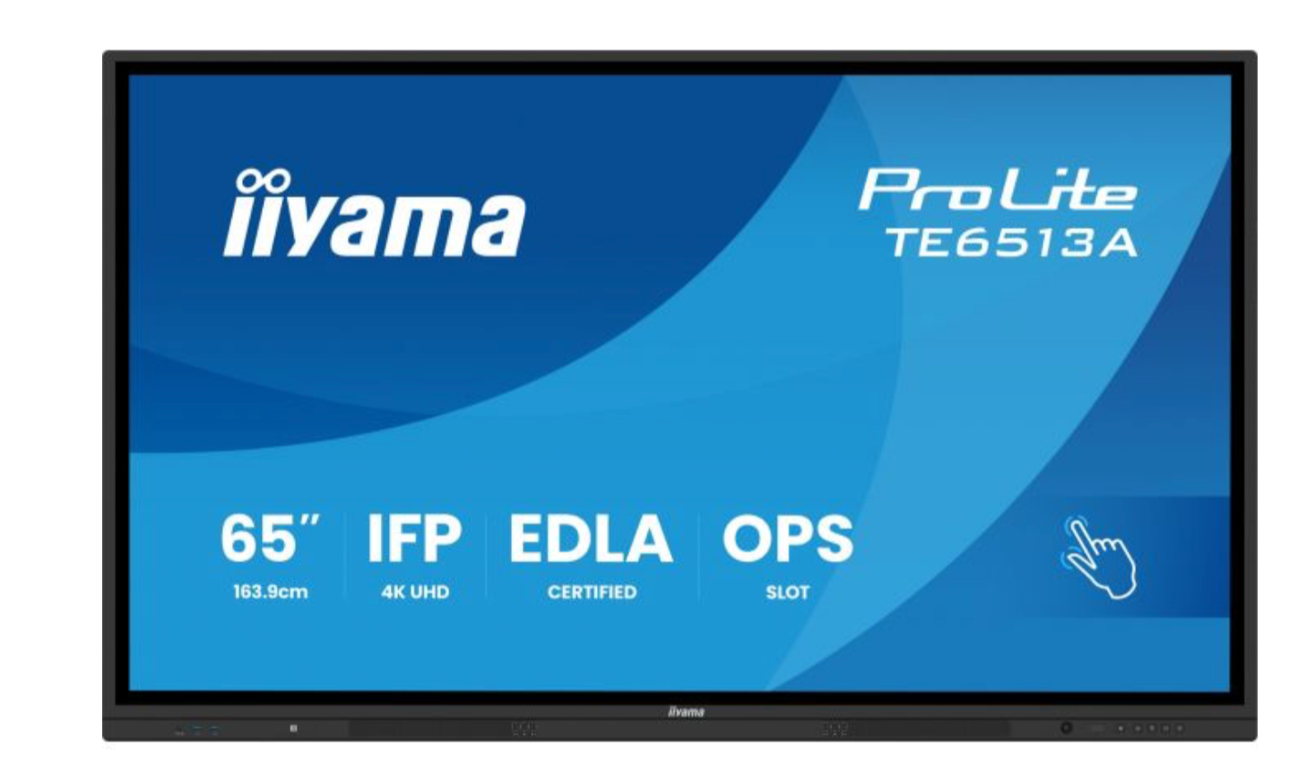 iiyama TE6513A-B1AG beeldkrant Interactief flatscreen 163,8 cm (64.5") Wifi 450 cd/m² 4K Ultra HD Zwart Touchscreen Type processor Android 18/7