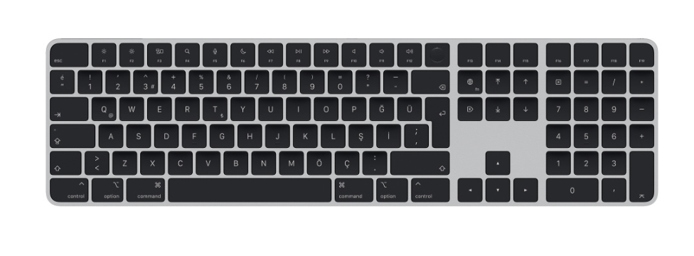 Apple Magic Keyboard toetsenbord Universeel USB + Bluetooth QWERTY Turks Zilver, Zwart