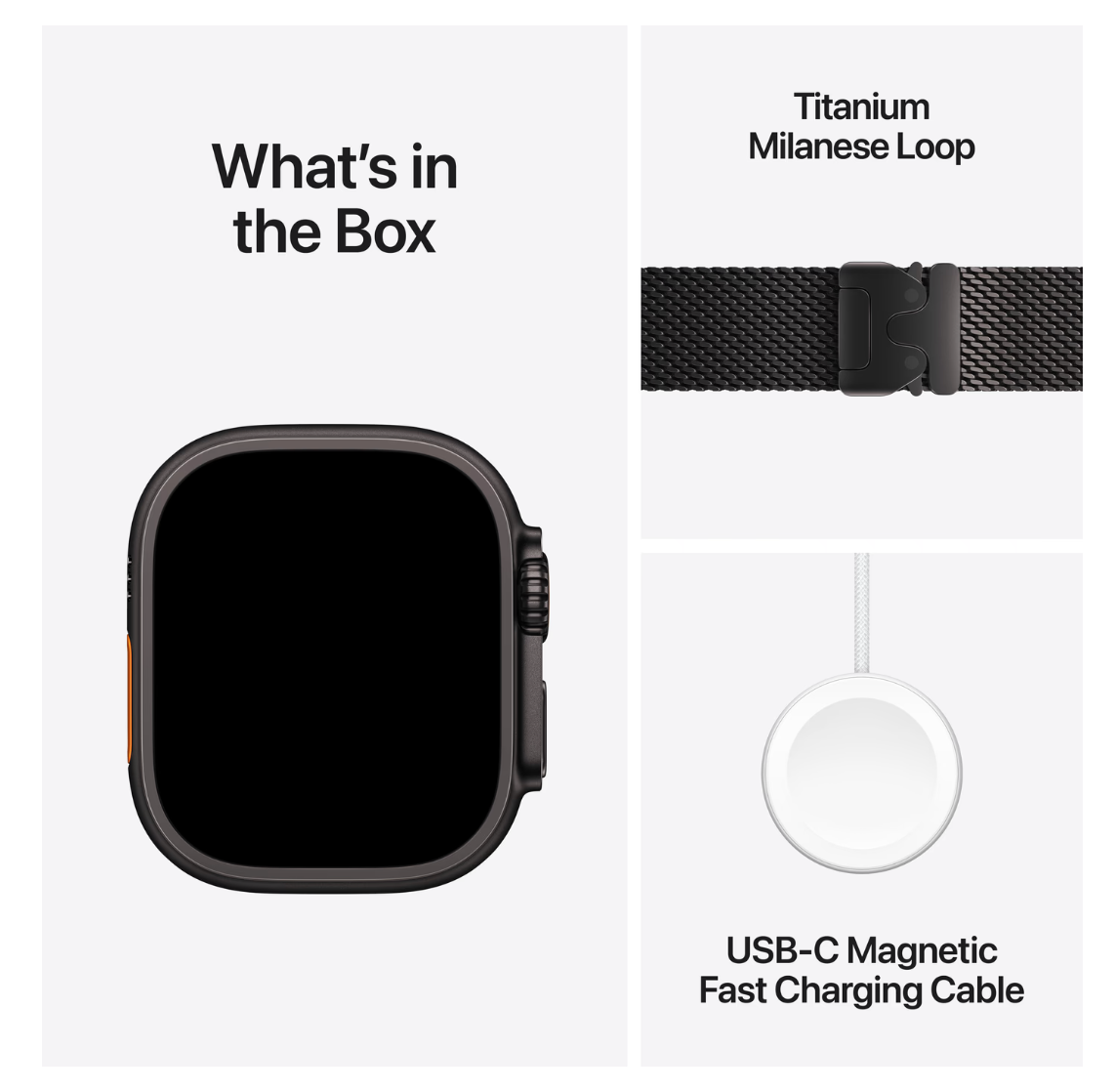 Apple Watch Ultra 3 Cellular 49mm Zwart Milanese Band M