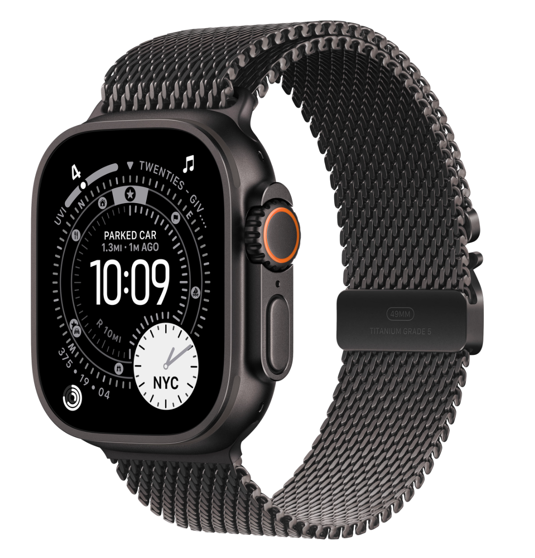 Apple Watch Ultra 3 Cellular 49mm Zwart Milanese Band M