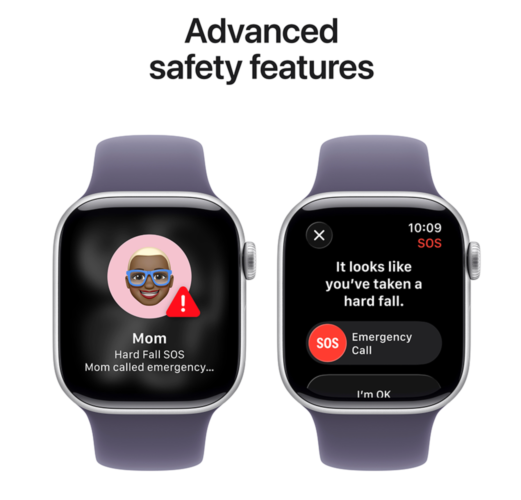 Apple Watch Series 11, 42mm GPS + Cellular Aluminium Sportbandje M/L, Zilver (Paars)