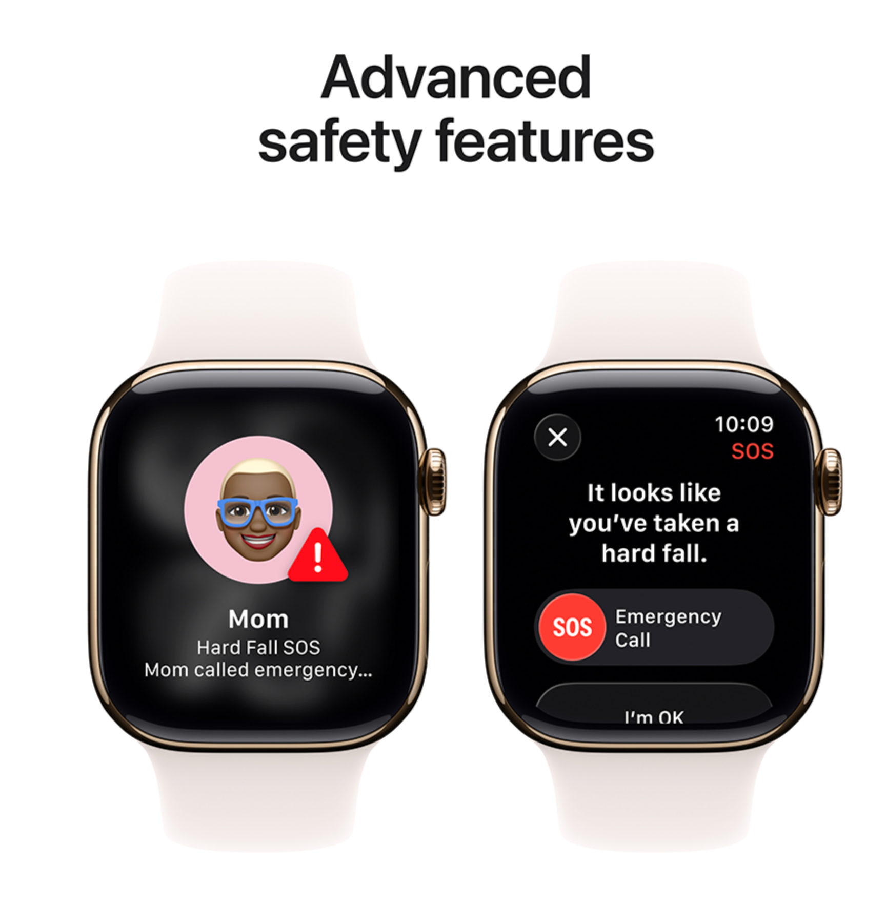 Apple Watch Series 11, 42mm, GPS + Cellular, Titanium, Sportbandje M/L, Goud (Roze)