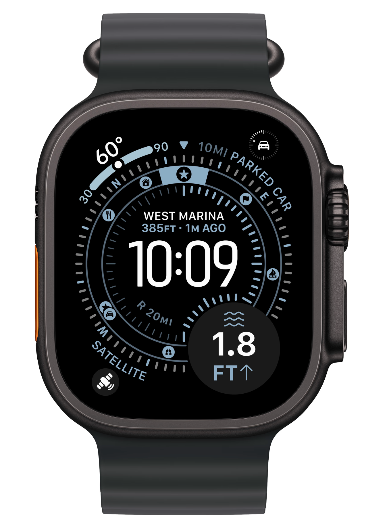 Apple Watch Ultra 3 Cellular 49mm Zwart Ocean Band