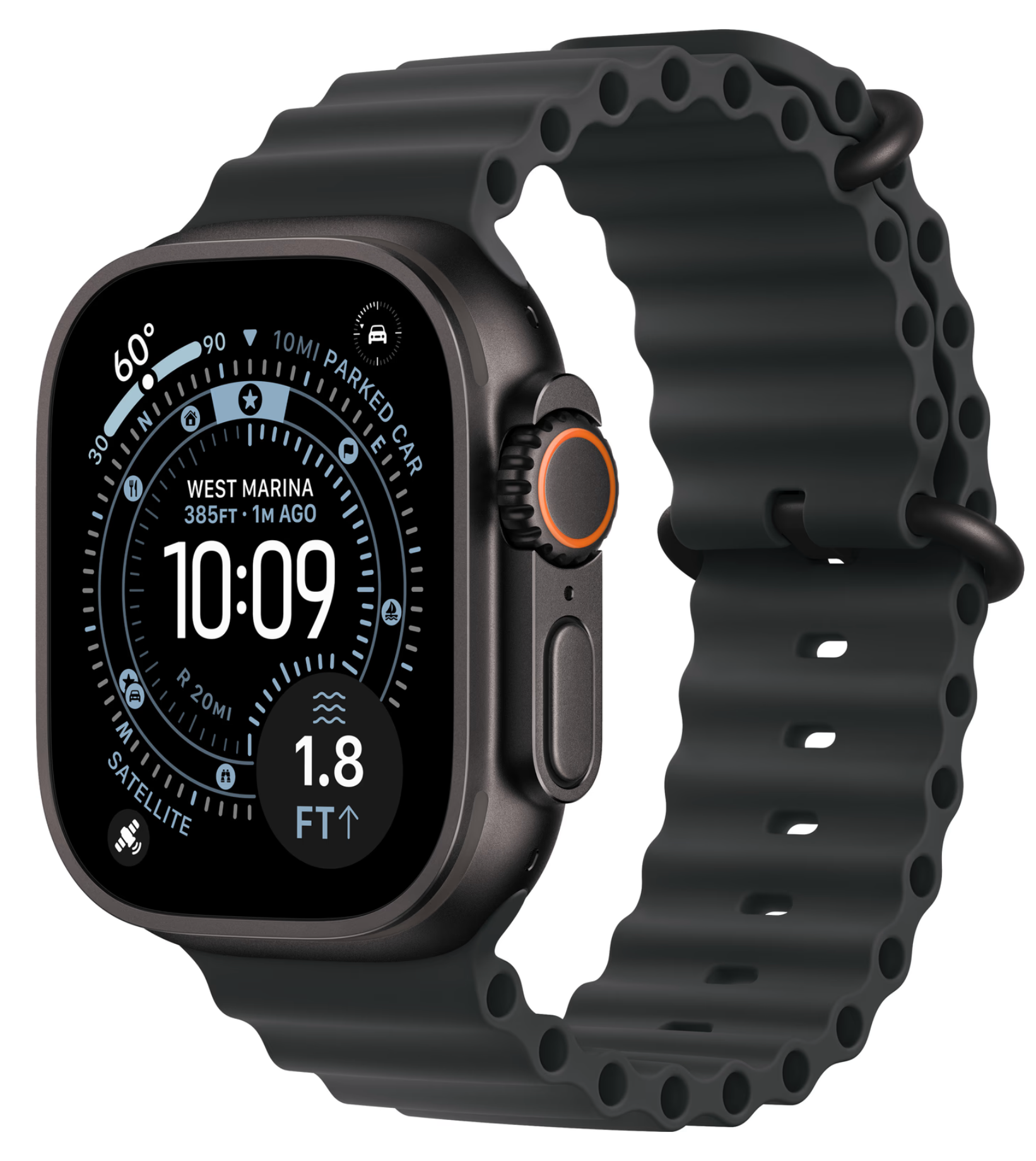 Apple Watch Ultra 3 Cellular 49mm Zwart Ocean Band