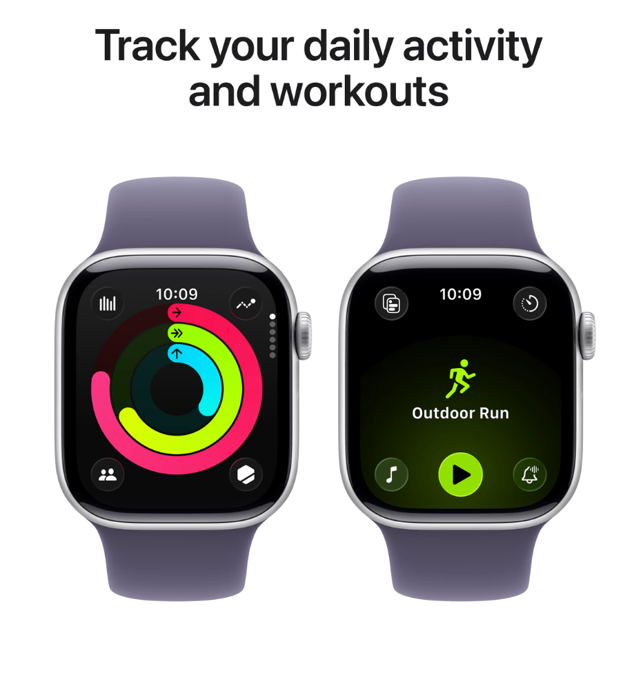 Apple Watch Series 11 42mm Zilver Sportband S/M