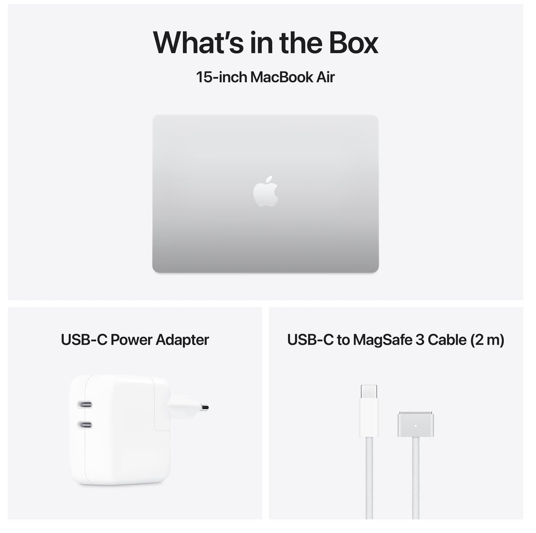 Apple MacBook Air 15 inch (2025) M4 (10 core CPU/10 core GPU) 16GB/512GB Zilver  QWERTY 