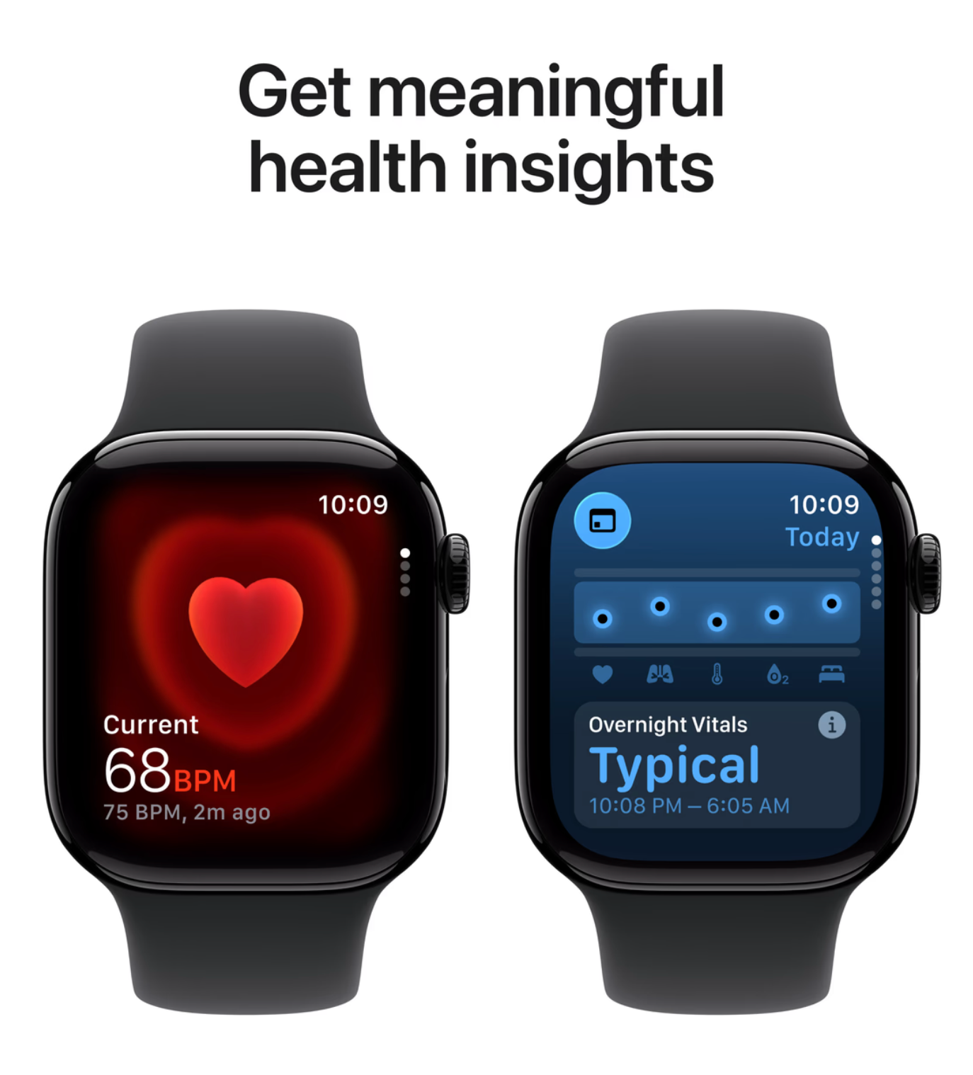 Apple Watch Series 11 42mm Zwart Sportband S/M