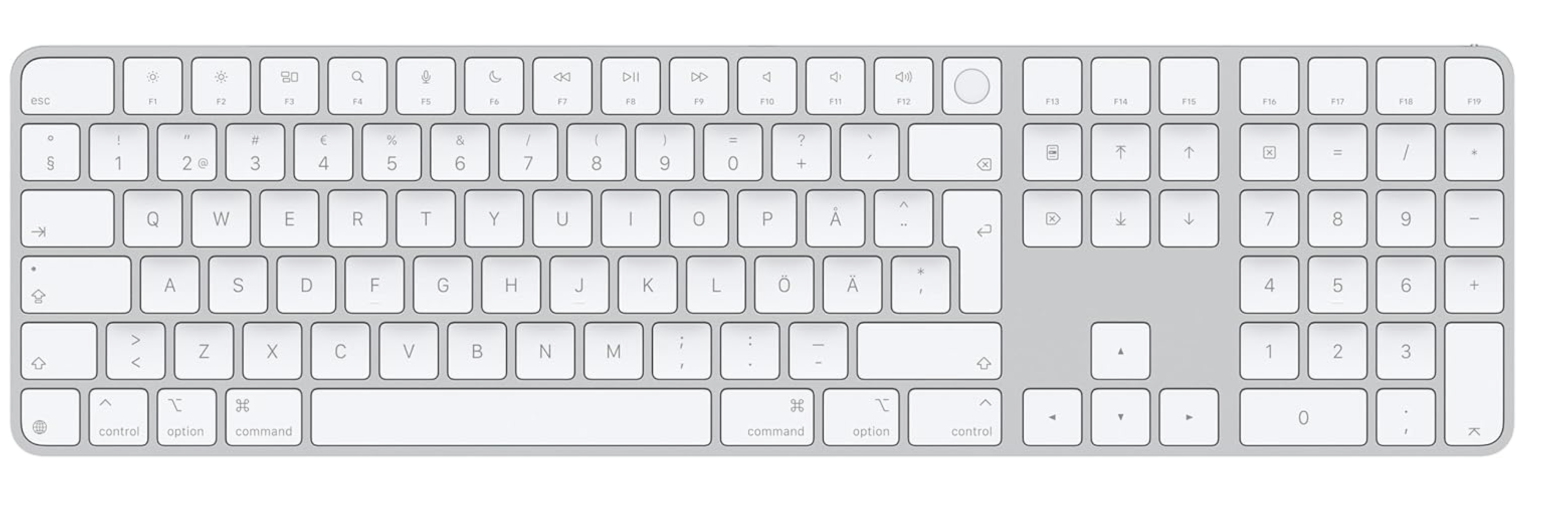 Apple Magic toetsenbord Universeel USB + Bluetooth QWERTY Zweeds Wit