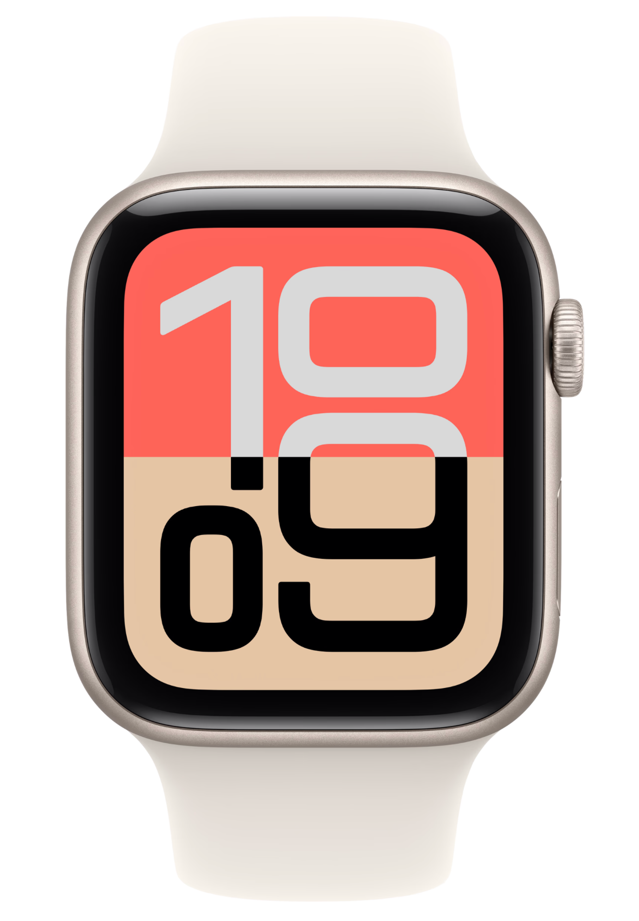 Apple Watch SE (2025) Cellular 44mm Starlight Sportband M/L