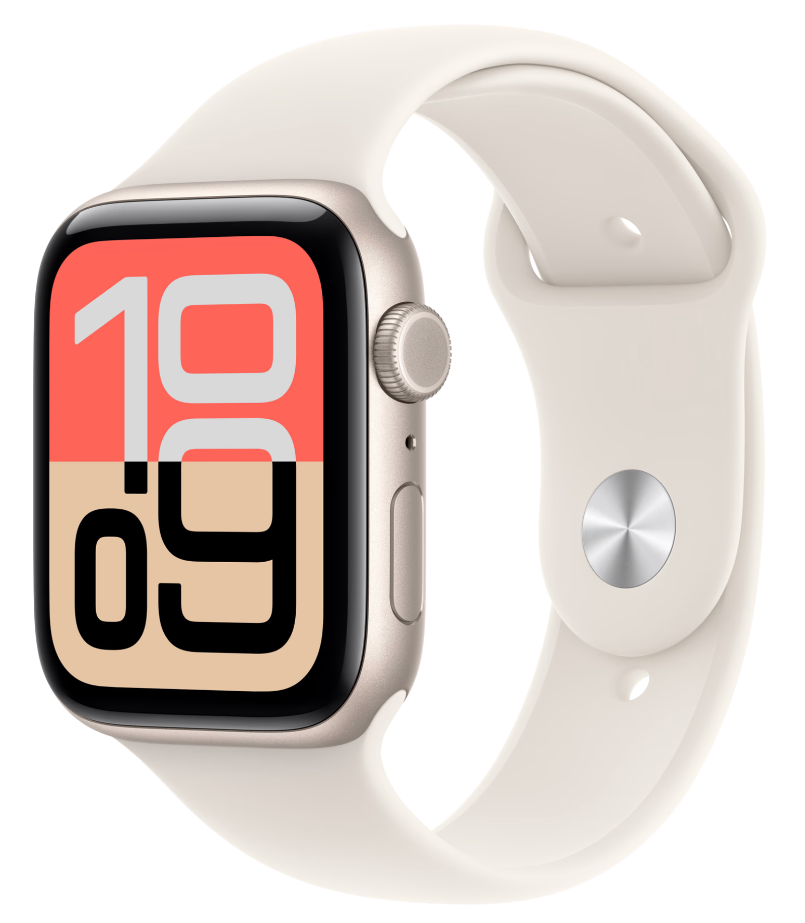 Apple Watch SE (2025) Cellular 44mm Starlight Sportband M/L