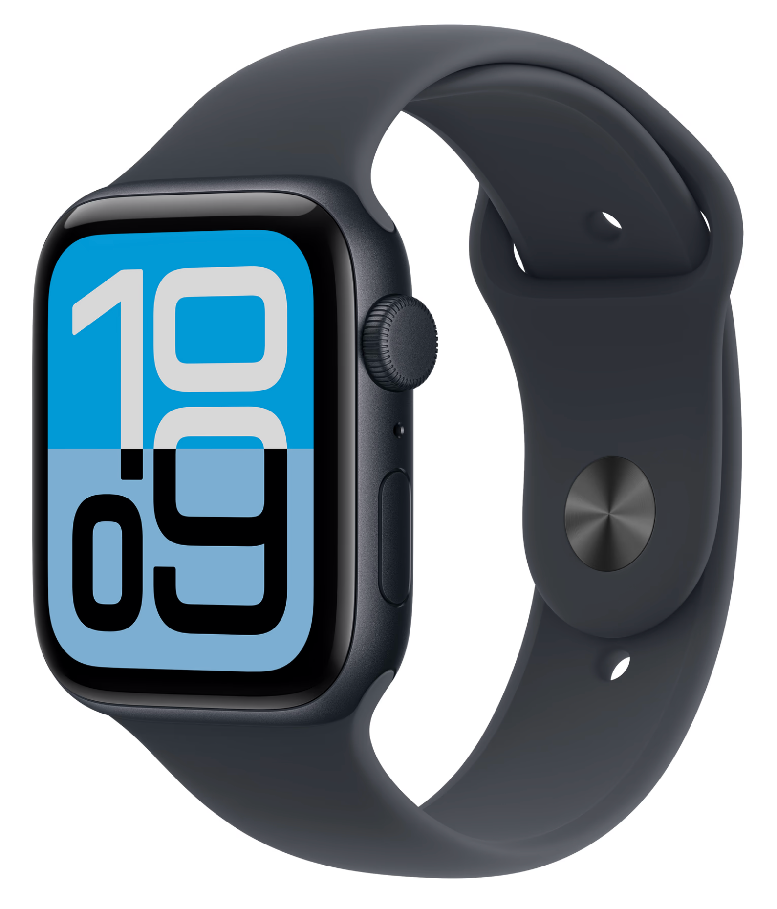 Apple Watch SE (2025) 44mm Midnight Sportband S/M
