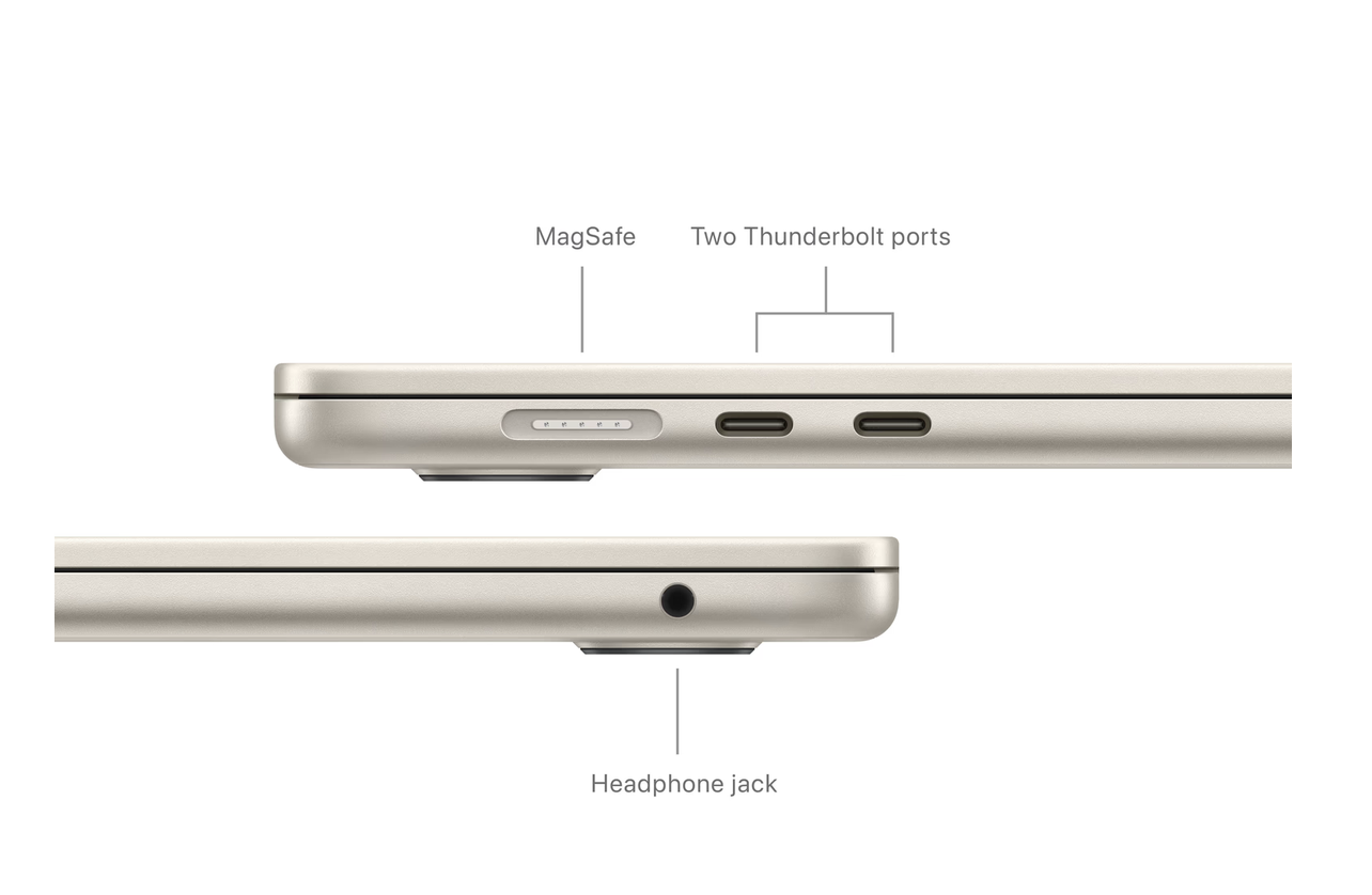 Apple MacBook Air 15 inch (2024) M3 (8/10) 24GB/512GB Sterrenlicht QWERTY