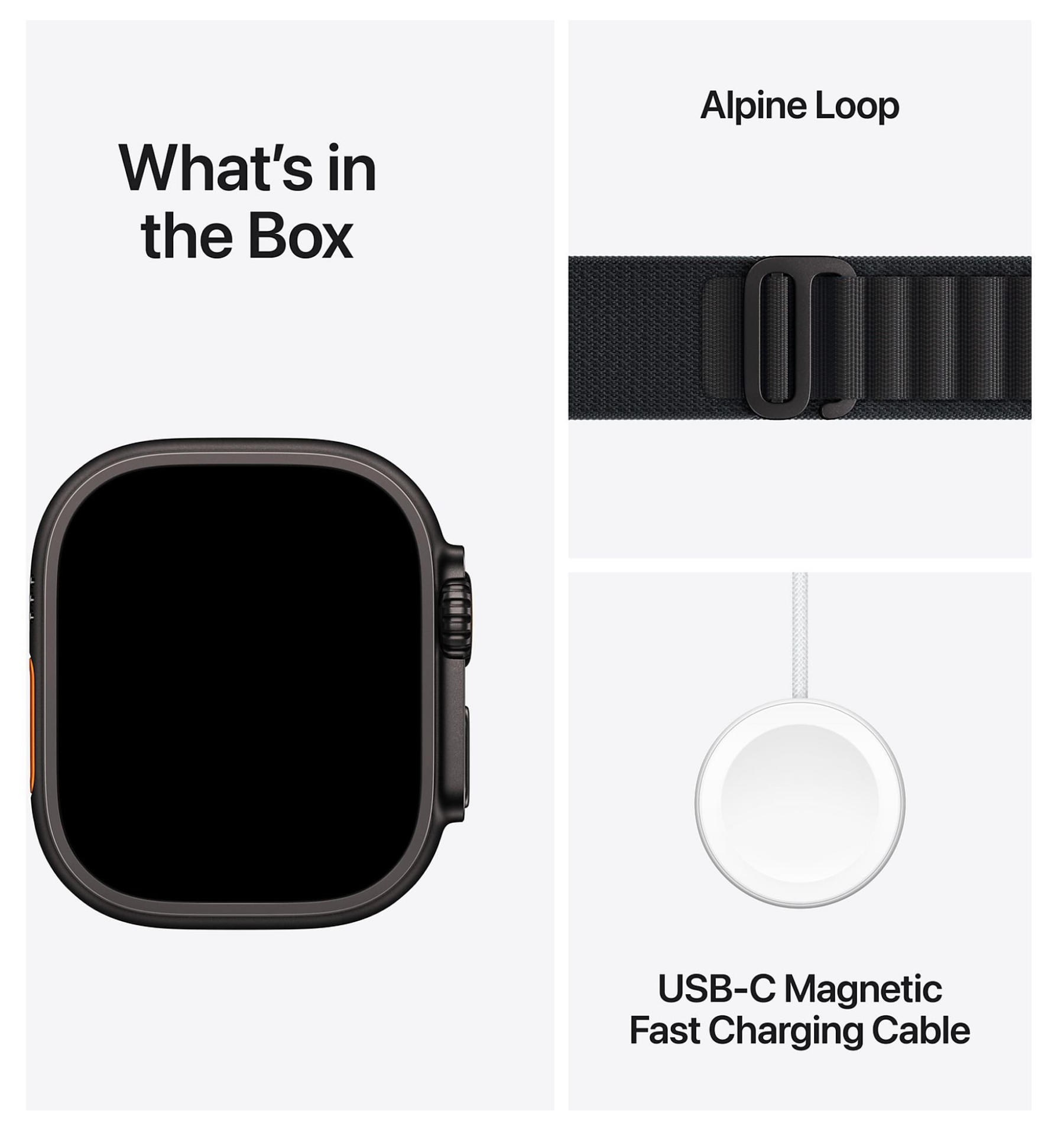 Apple Watch Ultra 3 GPS + Cellular - 49mm Black Titanium Case - Black Alpine Loop - Large Smartwatch Black 