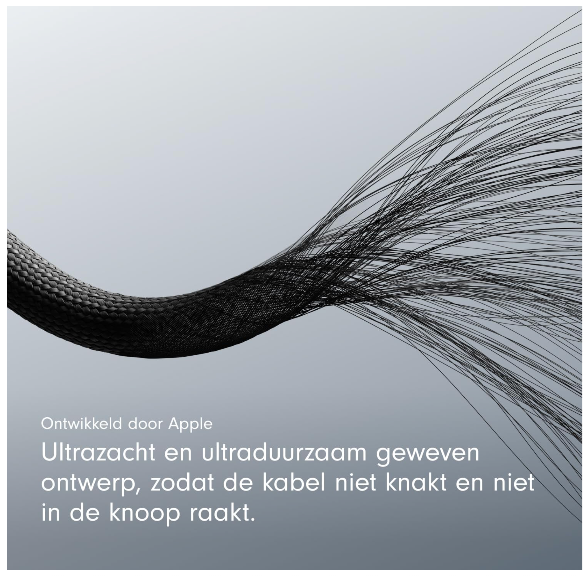 eats-kabel voor USB-C naar USB-C Geweven, snelladen, stevig ontwerp dat niet in de knoop raakt, compatibele oplader voor Apple- en Android-apparaten (1,5 m) zwart