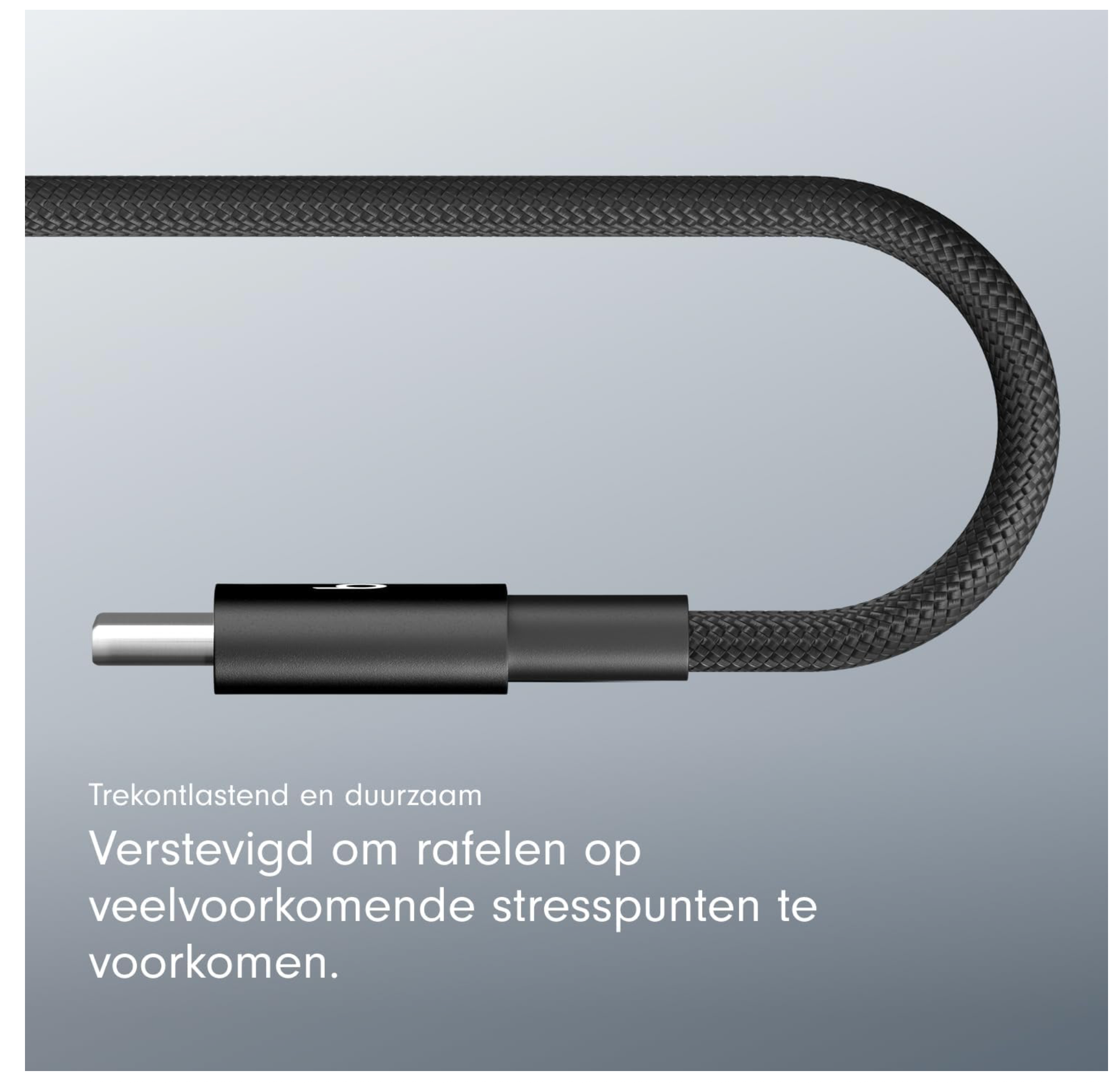 eats-kabel voor USB-C naar USB-C Geweven, snelladen, stevig ontwerp dat niet in de knoop raakt, compatibele oplader voor Apple- en Android-apparaten (1,5 m) zwart