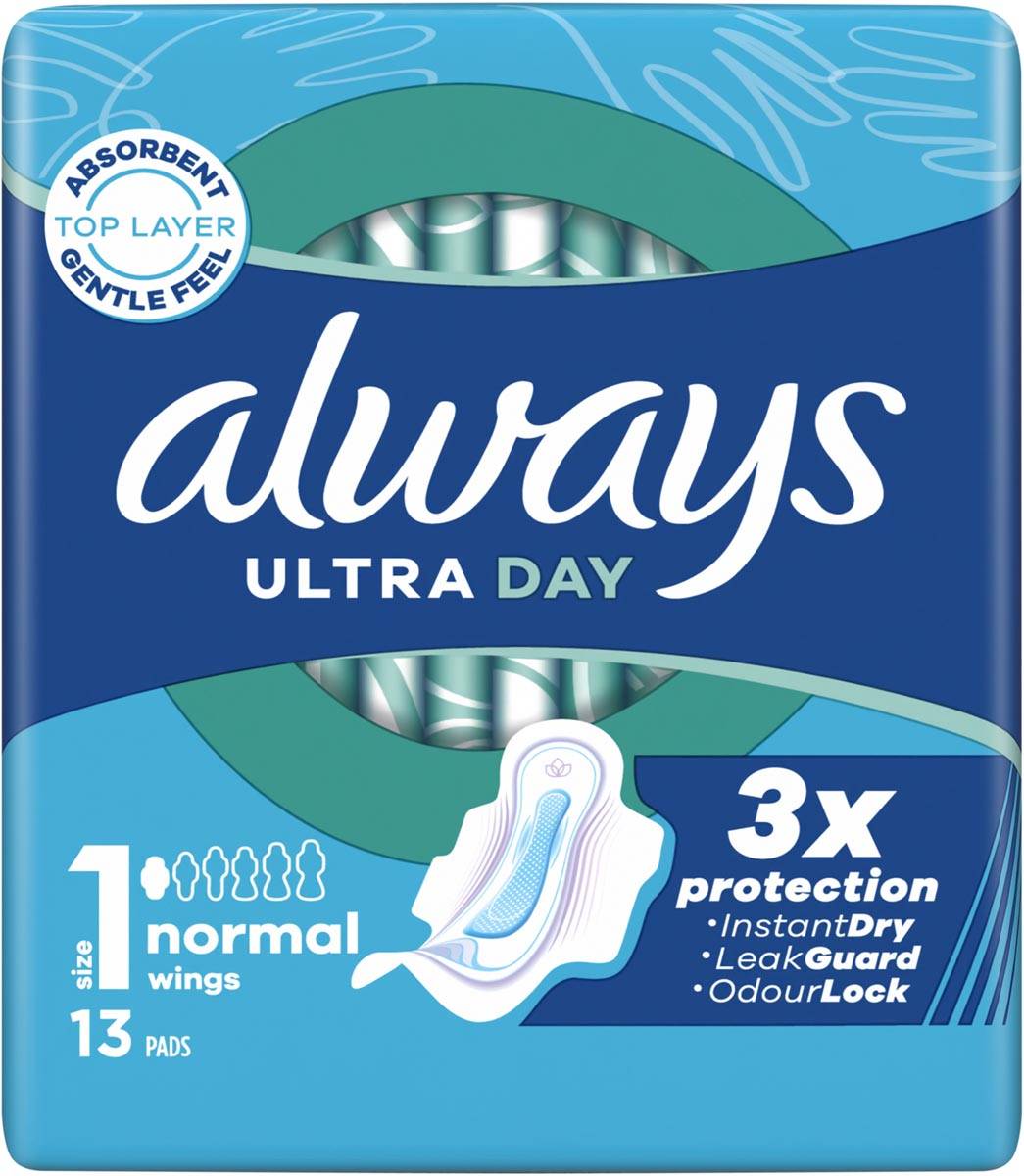 Always Ultra Day maandverband Normal, pak van 13 stuks