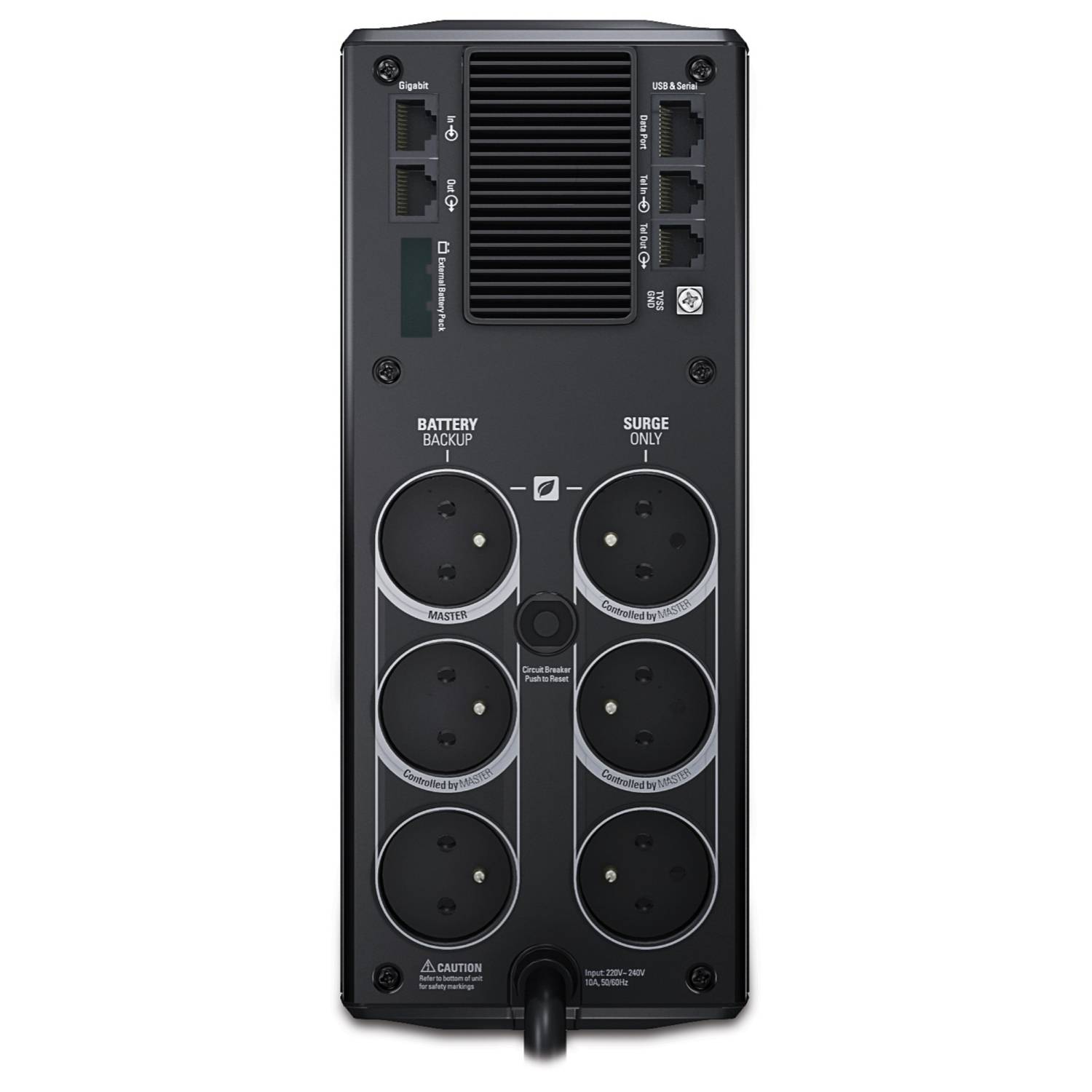 APC Back-UPS PRO BR1500G-FR - Noodstroomvoeding, 1500VA, 6x Penaarde(België), USB, uitbreidbare runtime