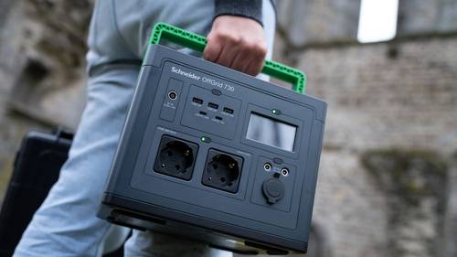 APC SE OffGrid Portable Power Station 500 - Li-Ion accu, LCD, 2x stopcontact, 3x USB-A, 2x USB-C, 3x 12V, draadloze lader