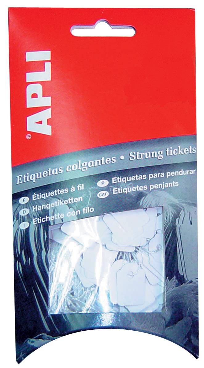 Apli draadetiketten ft 22 x 35 mm (b x h) (7011), etui van 100 stuks