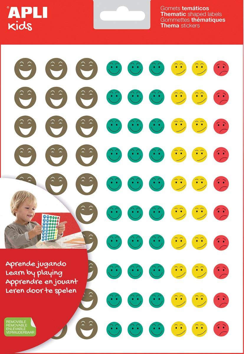 Apli Kids beloningsstickers Happy Smile, blister met 12 vellen