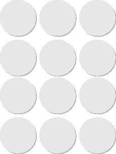 Apli ronde etiketten in etui diameter 25 mm, wit, 72 stuks, 12 per blad (2664)
