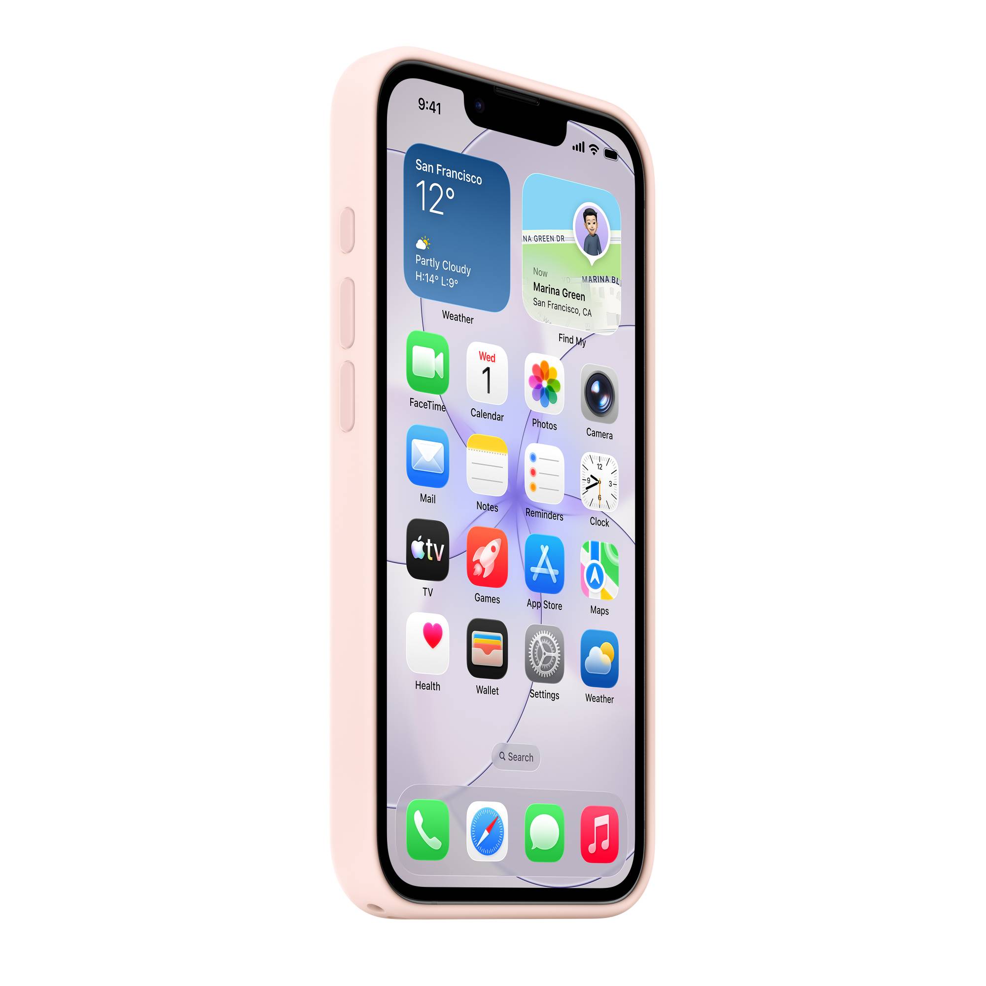 Apple Siliconenhoesje met MagSafe voor iPhone 17e - Licht Mosgroen