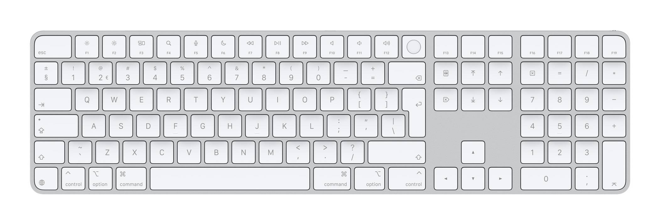 Apple Magic toetsenbord Universeel USB + Bluetooth QWERTY Nederlands Wit