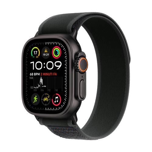 Apple Watch Ultra 2 4G 49mm Zwart Trail Band Zwart M/L