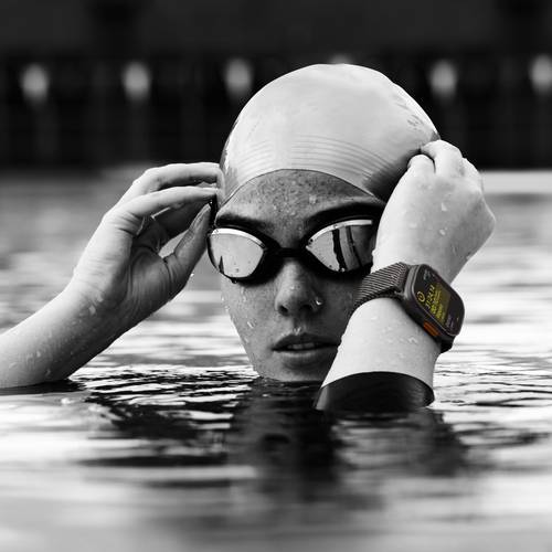 Apple Watch Ultra 2 4G 49mm Zwart Alpine Band Groen L